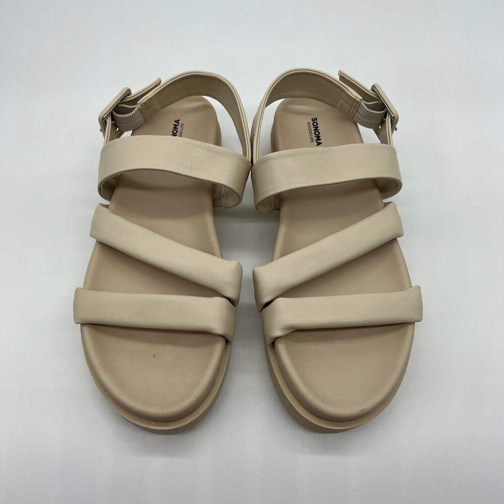 Sonoma Goods for Life Women Beige Sandals Summer Shoes Size 10